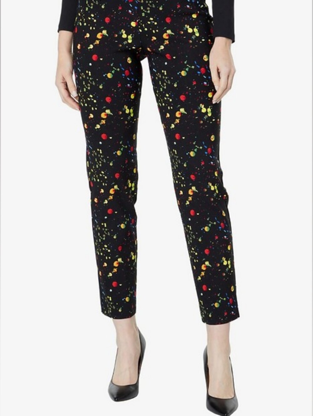 Krazy Larry Black Splatter Pull-On Pants Size 8